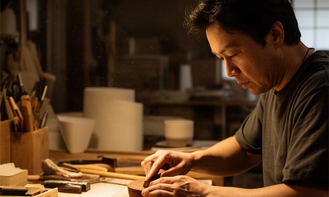 地域企業の職人が作業する工房を撮影したブランド映像